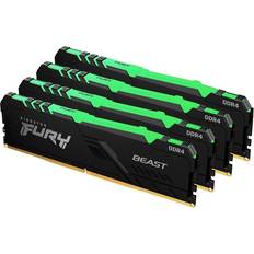 128 GB - 2666 MHz - DDR4 RAM minnen Kingston Fury DDR4 2666MHz 4x32GB (KF426C16BBAK4/128)