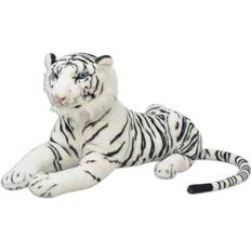 VidaXL Tygleksaker Mjukisdjur vidaXL Tiger Toy Plush White XXL