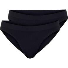 Pieces Rib Panties 2-pack - Black