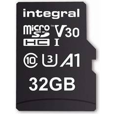 Integral 32 GB Minneskort & USB-minnen Integral MicroSDHC Class 10 UHS-I U1 V10 A1 100MB/s 32GB
