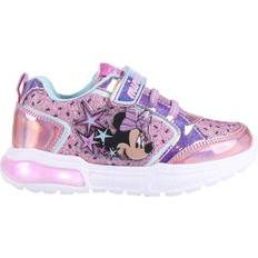 Cerda Glitter Minnie Lights Velcro Trainers - Pink