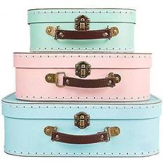 Sass & Belle Gråa Barnrum Sass & Belle Pastel Retro Pappväska 3-pack