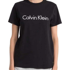 Calvin Klein Bomull - Dam Överdelar Calvin Klein Short Sleeve Crew Neck Pyjama Top - Black