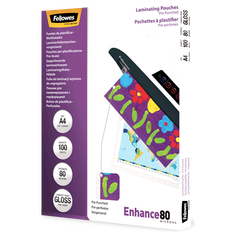 Fellowes Kontorsmaterial Fellowes A4 Pre-Punched 80 Micron Laminating Pouch 100-pack