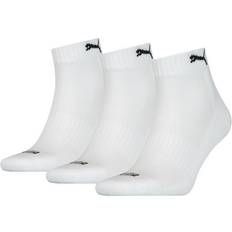 Bomull Strumpor Puma Unisex Cushioned Quarter Socks 3-pack - White