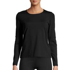 12 - Dam T-shirts & Linnen Casall Essential Mesh Detail Long Sleeve - Black