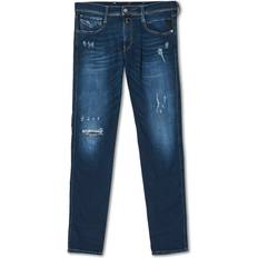 Replay Herr Jeans Replay Anbass Hyperflex Destroyed Jeans - Blue