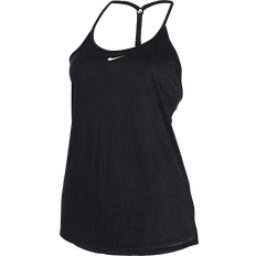 Nike Dam Linnen Nike Dri-FIT One Elastika Standard Fit Tank Top Women - Black/White