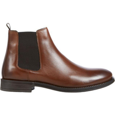 44 Chelsea boots Jack & Jones Inspired Leather Boots - Brown/Cognac
