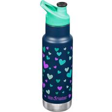 Klean Kanteen Blåa Barn- & Babytillbehör Klean Kanteen Insulated Kid Classic Navy Hearts 355ml