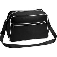 BagBase Axelremsväskor BagBase Retro Shoulder Bag - Black/White