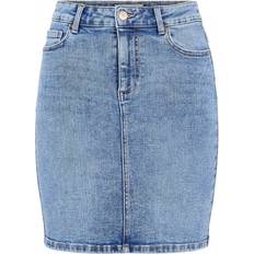 Pieces Lili Denim Skirt - Light Blue Denim