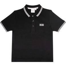 Hugo Boss Pikétröjor HUGO BOSS Kid's Polo T-shirt with Embroidered Logo - Black
