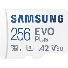 256 GB - Apple Lightning - Memory Stick PRO-HG Duo Minneskort & USB-minnen Samsung Evo Plus microSDXC Class 10 UHS-I U3 V30 A2 130MB/s 256GB +Adapter