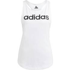 Adidas Bomull - Dam - Långa kjolar T-shirts & Linnen adidas Essentials Loose Logo Tank Top - White/Black