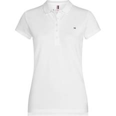 Tommy Hilfiger Dam - Kort ärmar Pikétröjor Tommy Hilfiger Women Core Heritage Polo Shirt - Classic White