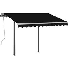 Fjärrkontroll - Polyester Markiser vidaXL Automatically Retractable Awning with Posts 300x250cm