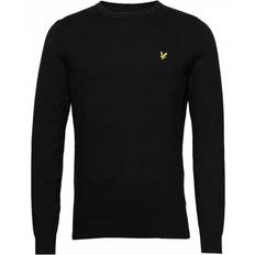 Herr - Stickad tröjor Lyle & Scott Cotton Merino Crew Jumper - Jet Black