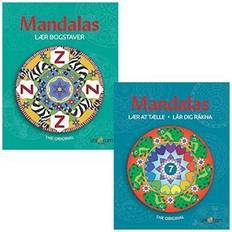 Unicorn Mandalas malebøger Lær at tælle & Lær Bogstaver 2 stk