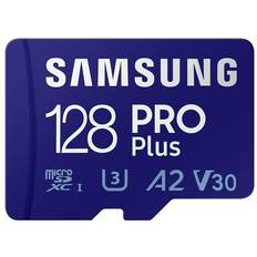 Samsung 128 GB - Class 10 Minneskort & USB-minnen Samsung Pro Plus 2021 microSDXC Class 10 UHS-I U3 V30 A2 160/120MB/s 128GB +SD adapter