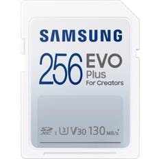 Samsung 256 GB - Class 10 Minneskort & USB-minnen Samsung Evo Plus 2021 SDXC Class 10 UHS-I U3 V30 130MB/S 256GB
