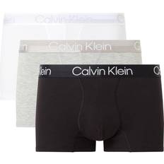 Calvin Klein Herr - Polyester Underkläder Calvin Klein Modern Structure Trunks 3-pack - White/Black/Grey Heather