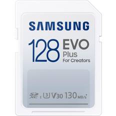 Samsung 128 GB - Class 10 Minneskort & USB-minnen Samsung Evo Plus 2021 SDXC Class 10 UHS-I U3 V30 130MB/s 128GB