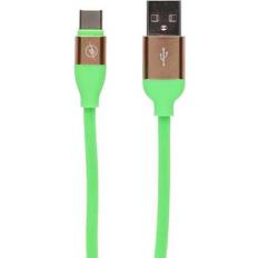 Gröna - USB A-USB C - USB-kabel Kablar Contact USB A-USB C 1.5m