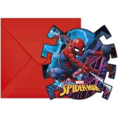 Spiderman Inbjudningskort Spider-Man 6-pack