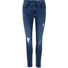 Noisy May Lucy Cropped Normal Waist Skinny Fit Jenas - Medium Blue Denim