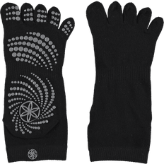 Yoga Underkläder Gaiam Grippy Yoga Socks Medium/Large - Black/Grey