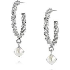 Caroline Svedbom Elena Earrings - Silver/Pearl