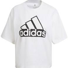 Adidas Dam - Lös T-shirts & Linnen adidas Essentials Logo Boxy T-shirt - White