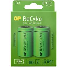 Batterier - NiMH Batterier & Laddbart GP Batteries ReCyko NiMH 5700mAh D 2-pack