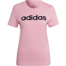 Adidas Women's Loungewear Essentials Slim Logo T-shirt - Light Pink/Black