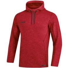 Unisex - Viskos Tröjor JAKO Basics Premium Hooded Sweater Unisex - Red Melange