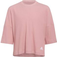 Spandex Sweatshirts Barnkläder adidas Yoga Lounge Cotton Comfort Sweatshirt Kids - Wonder Mauve/Black