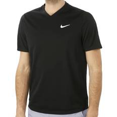 Sport-BH:ar - Träningsplagg Kläder Nike Court Dri-FIT Victory Tennis T-shirt Men - Black/Black/White