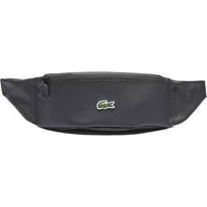 Lacoste Men's LCST Coated Canvas Zippered Fanny Waist Pack - Black