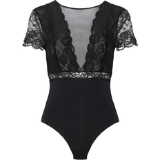 Polyamid Bodys Pieces Lace Bodysuit - Black