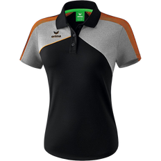Erima Premium One 2.0 Polo Shirt Women - Black/Grey Marl/Neon Orange