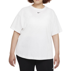 Nike Dam - Ekologiskt material T-shirts & Linnen Nike Sportswear Essential Women's Oversized Short-Sleeve Top Plus Size - White/Black