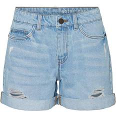 Noisy May Dam Byxor & Shorts Noisy May Smiley Normal Waist Denim Shorts - Light Blue Denim