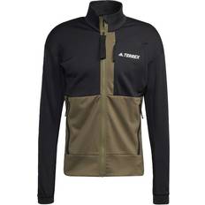 adidas Terrex Tech Flooce Hiking Jacket Men - Black/Focus Olive