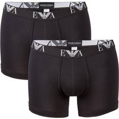 Emporio Armani Herr Underkläder Emporio Armani Cotton Boxer Briefs 2-pack - Black