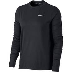 Nike Dam - Elastan/Lycra/Spandex - Svarta T-shirts Nike Dri-FIT Element Running Crew Women - Black