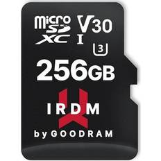 GOODRAM 256 GB Minneskort & USB-minnen GOODRAM IRDM MicroSDXC Class 10 UHS-I U3 V30 100/70 MB/s 256GB +Adapter