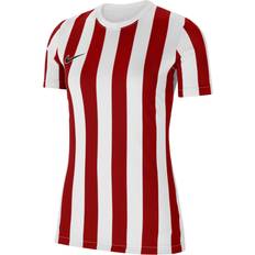 Nike Division IV Striped Short Sleeve Jersey Women - White/University Red/Black