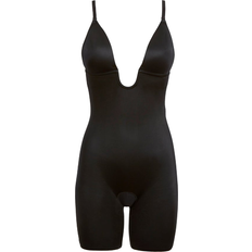 Spanx Suit Your Fancy Plunge Low-Back Mid-Thigh Bodysuit - Black