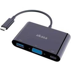 Akasa Kabeladaptrar Kablar Akasa USB C-USB A/VGA/USB C M-F